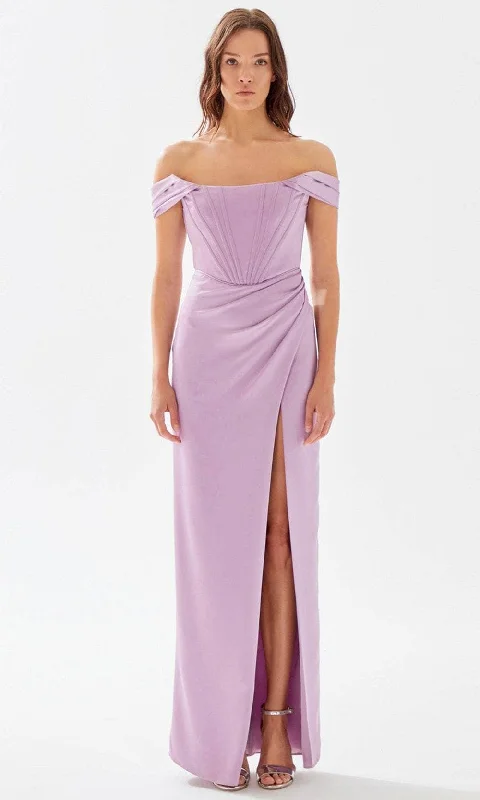 Cozy Outerwear Tarik Ediz 52018 - Off Shoulder Corset Prom Dress