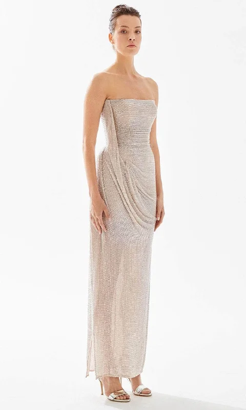 Casual Comfort Wear Tarik Ediz 98326 - Beaded Strapless Evening Dress